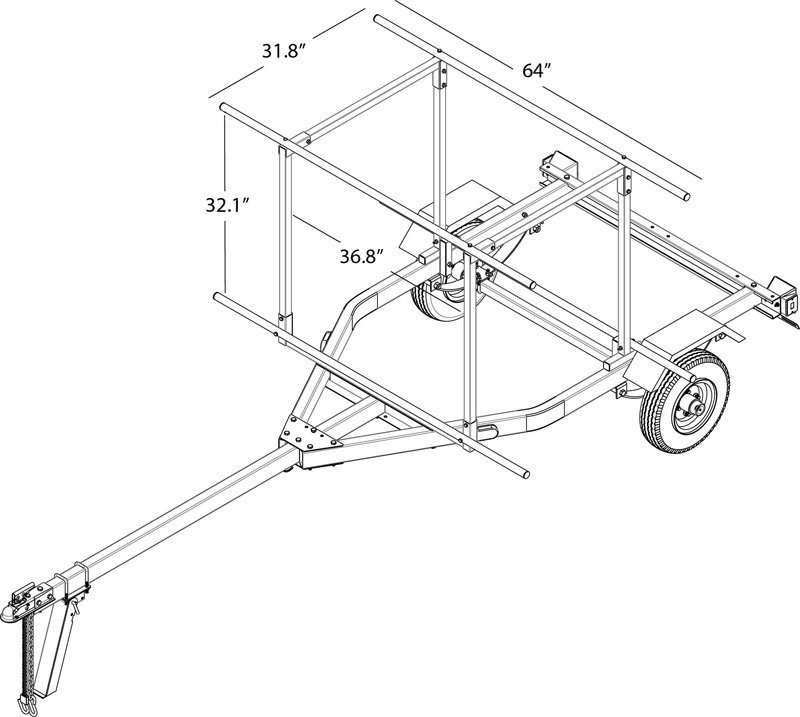 MultiSport Rack Trailer Right On Trailer