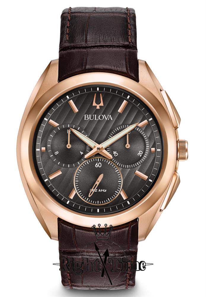 Curv GoldTone Chronograph 97a124 Bulova Curv wrist watch