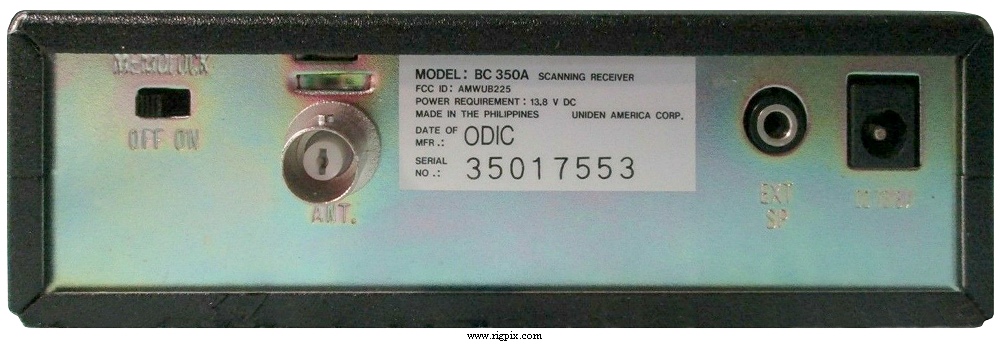 RigPix Database - Bearcat/Uniden - BC-350A