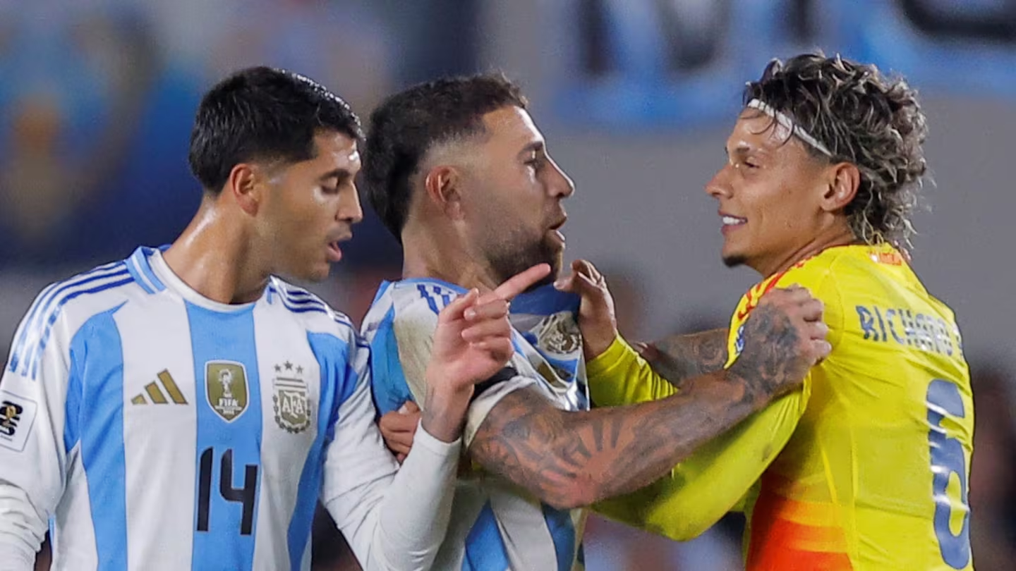Tenso cruce de Nicolás Otamendi y Richard Ríos tras el empate de Argentina – Colombia: qué dijo Scaloni