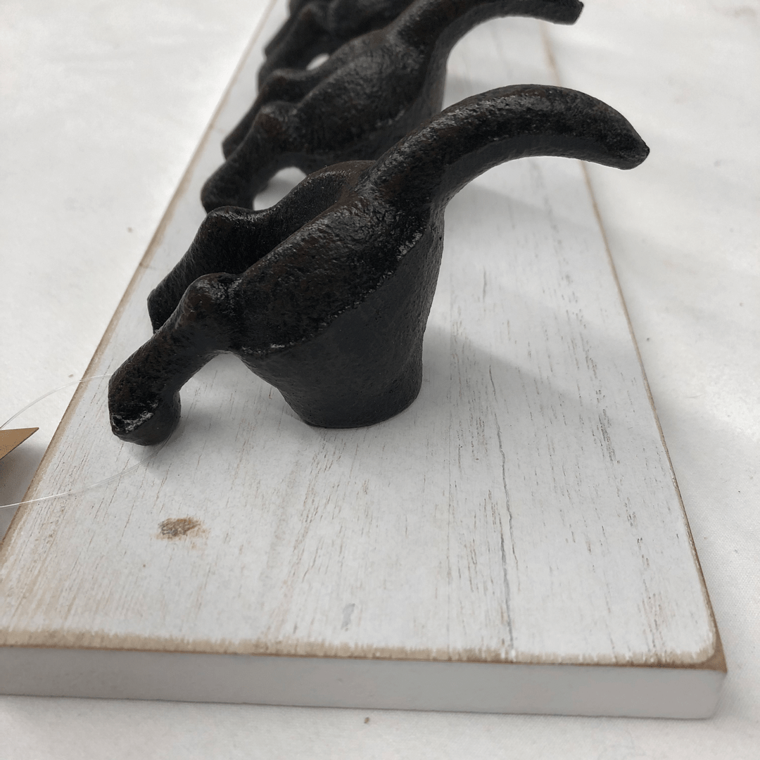 4 Hook Dog Tail Leash, Belt, Robe Hanger, Cast Iron RIP JAX MERCANTILE