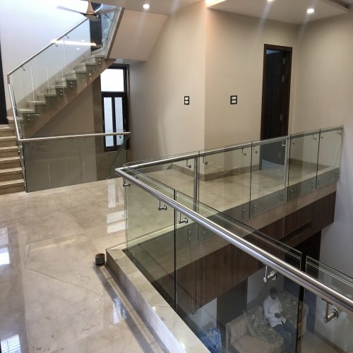 Duplex Staircase Glass Railing Design Glass Designs