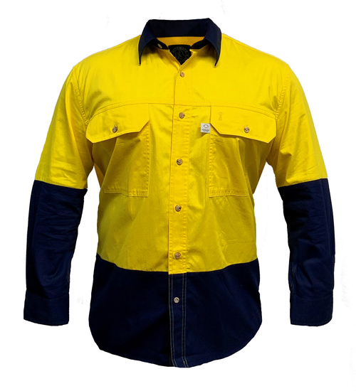 Men's Australian Cotton Hi Viz Shirt RiteMate Workwear