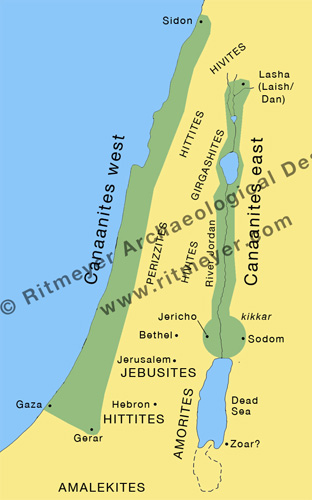 Biblical Map Of Canaan Canaan Map – Ritmeyer Archaeological Design