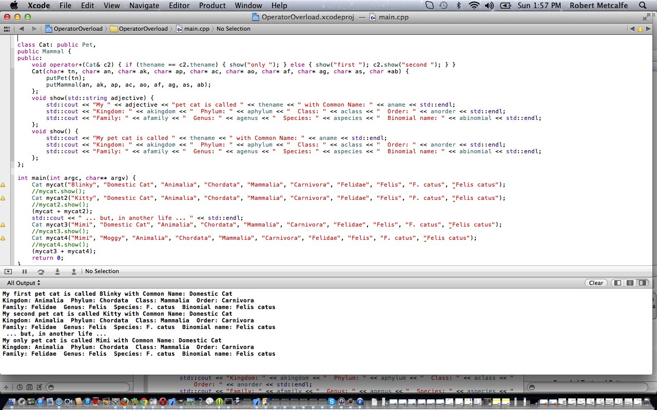 C++ Xcode OOP Friend Overload Tutorial Robert James Metcalfe Blog