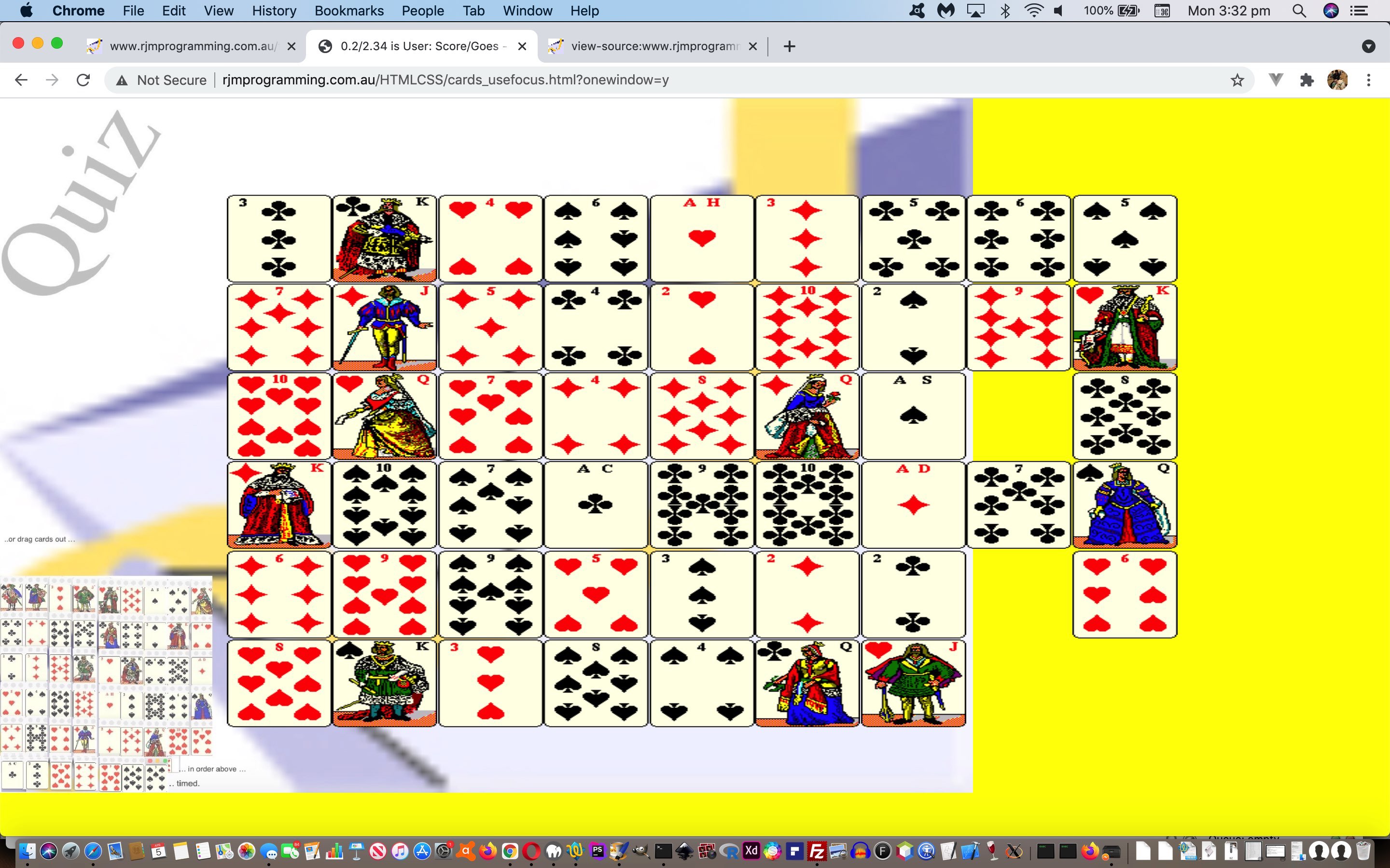 Just Javascript Five Hundred Card Game Open Misère Wording Tutorial