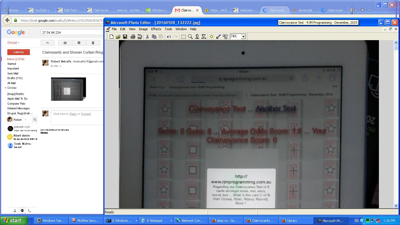 HTML/Javascript Clairvoyance Tester Mobile Tutorial