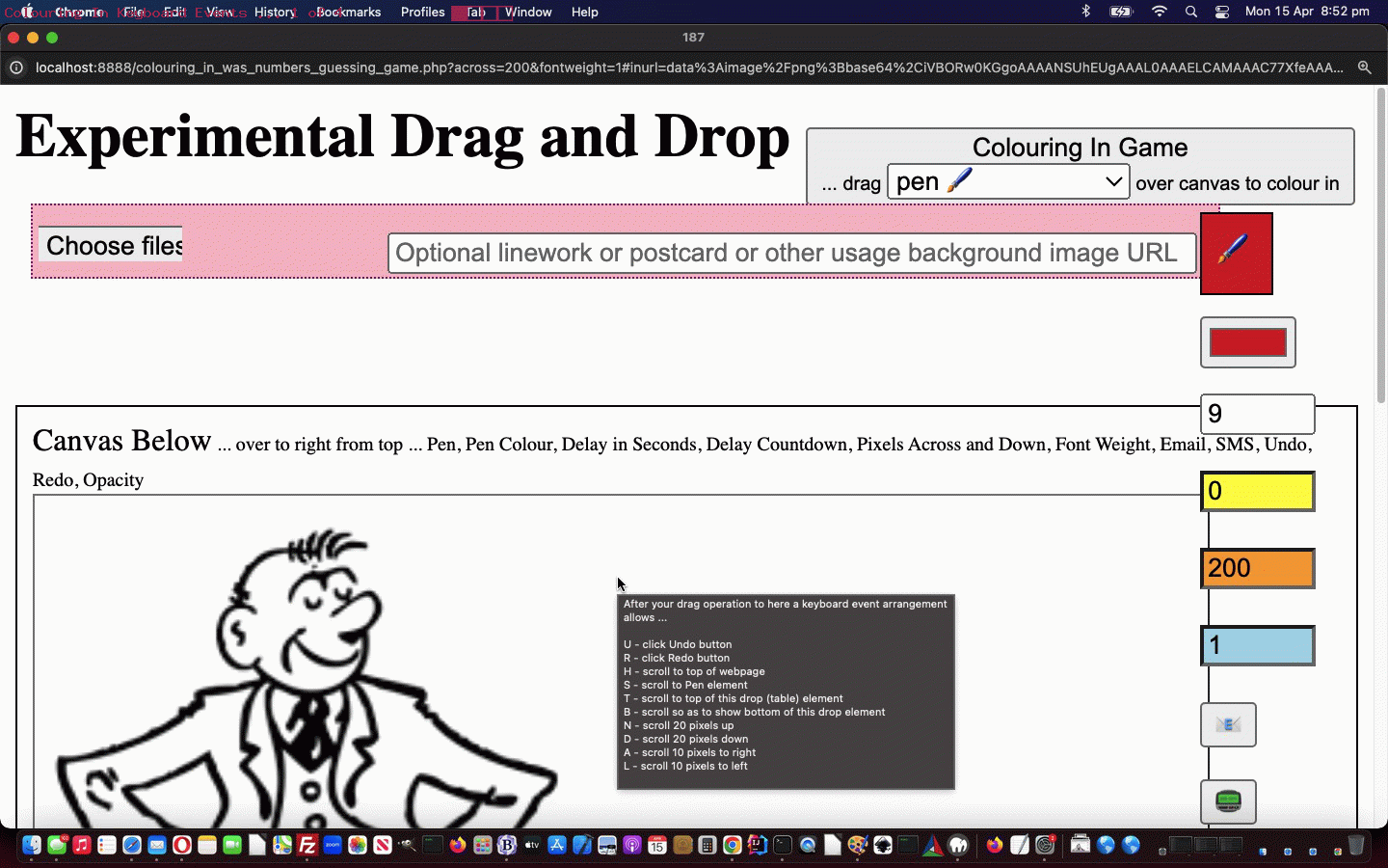 Colouring In Drag and Drop Keyboard Events Tutorial Robert James