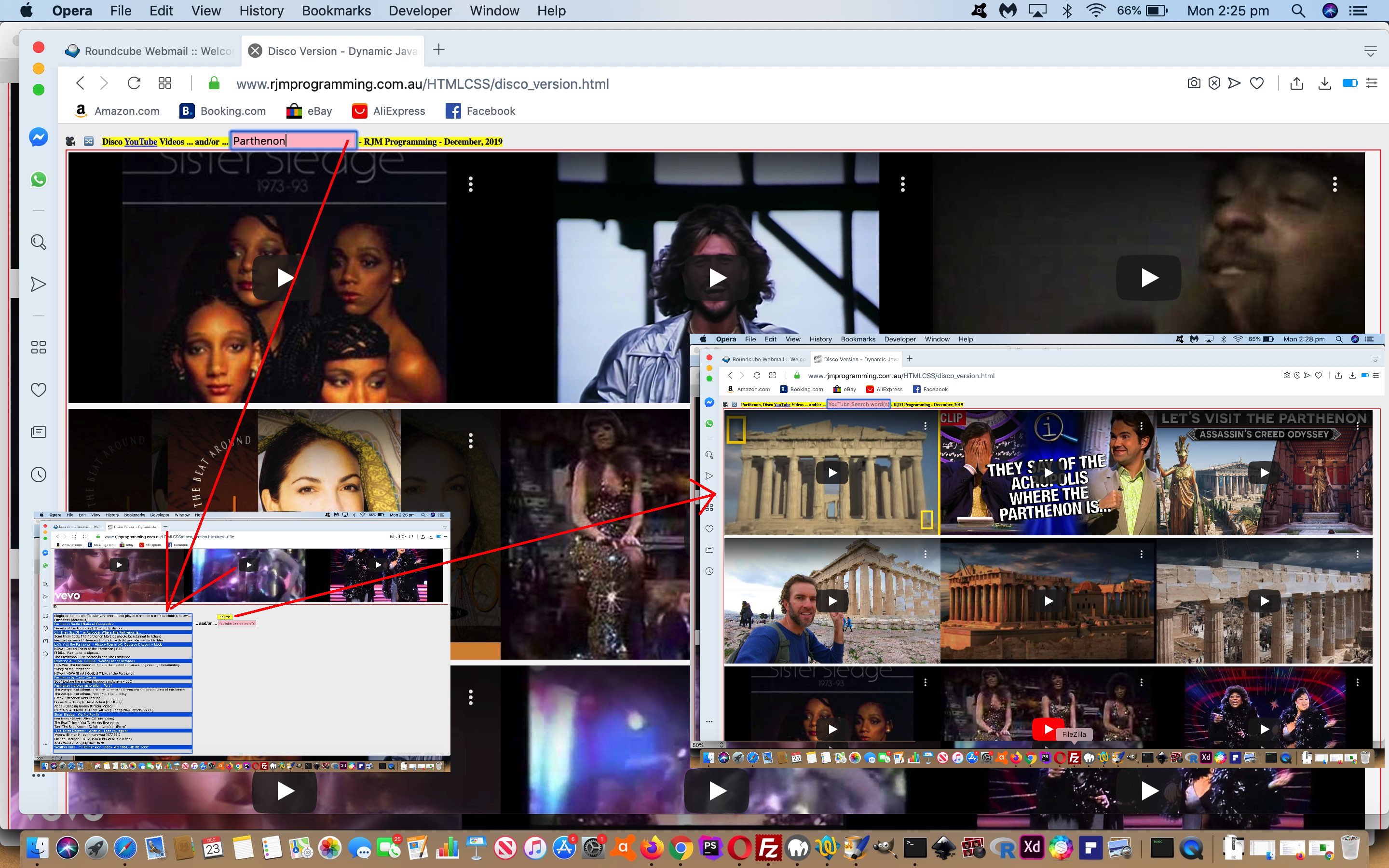 User Controlled Dynamic Javascript YouTube Embedded API
