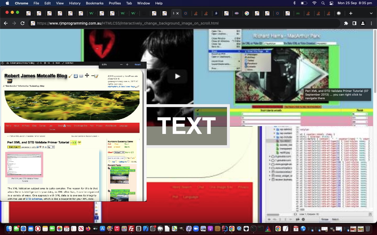 Interactively Change WordPress Blog Background Image on Scroll Tutorial Robert James Metcalfe Blog