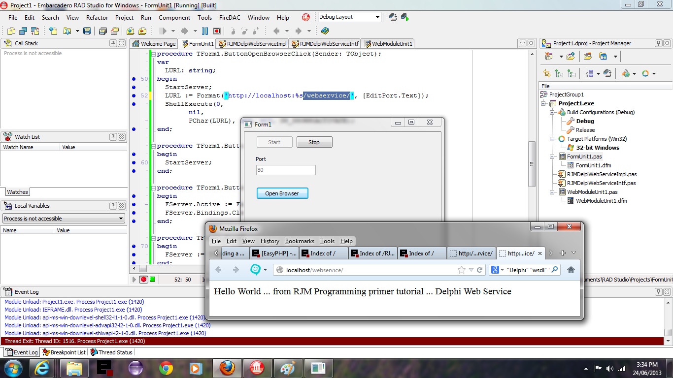 Delphi Pascal Windows Service Primer Tutorial Robert James Metcalfe Blog