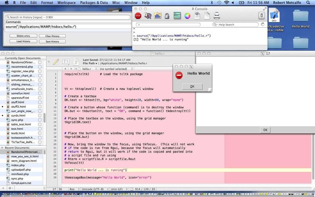 R Tcl/Tk Primer Tutorial Robert Metcalfe Blog