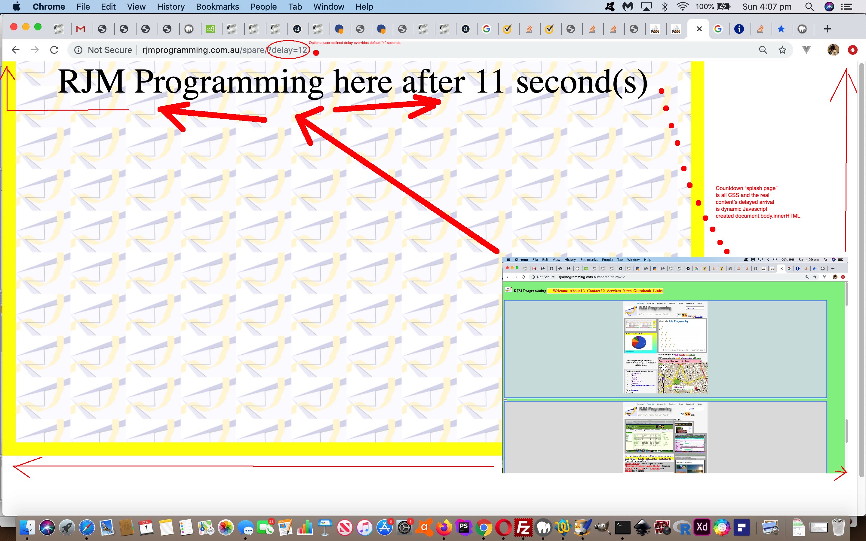 Splash Screen CSS Delayed Dynamic Javascript Body HTML