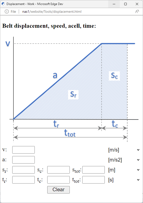 Calculation tools page