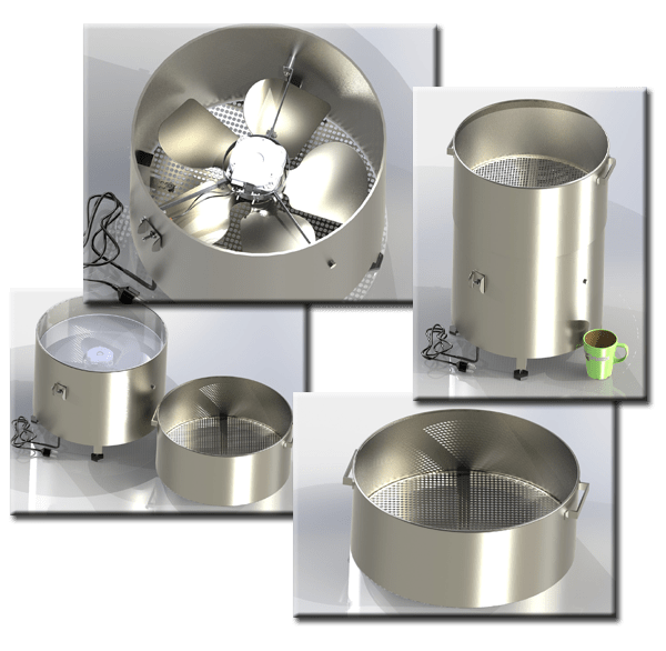 Model T Cooler Highlight RK Drums Professional Batch Roasters