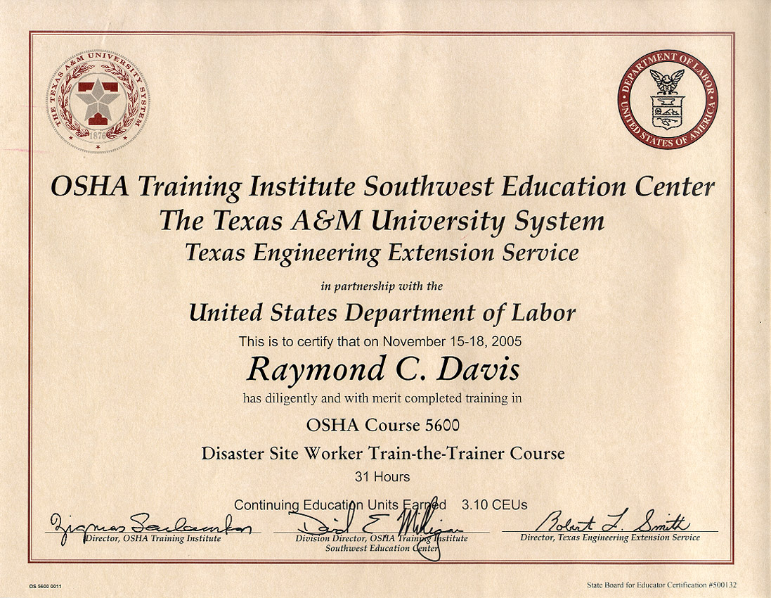 Train The Trainer Osha Train The Trainer Certification