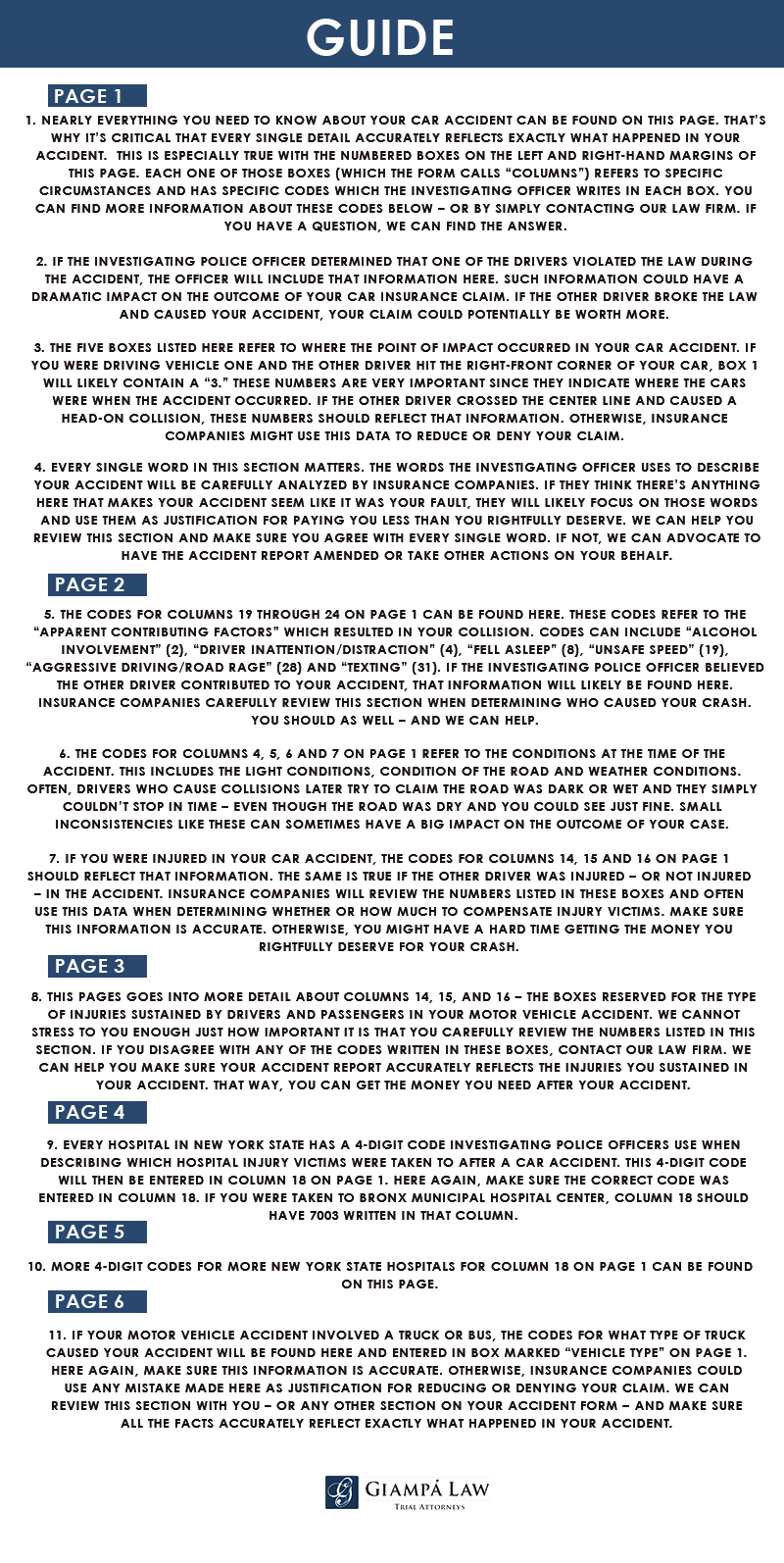 New York Car Accident Report, Lawyer Giampa Law
