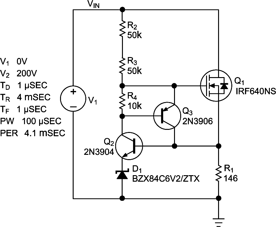 Circuit achieves constant current over wide range of