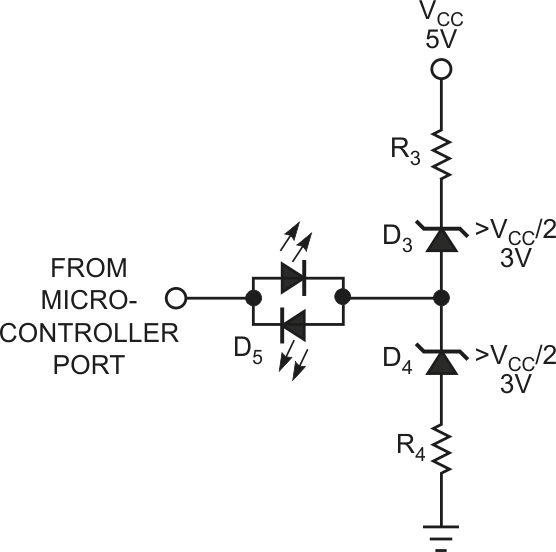 Singleport pin drives dual LED BSS101