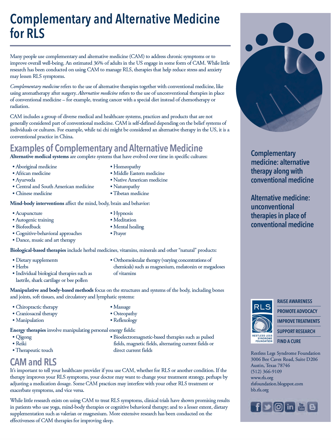 Medications Restless Legs Syndrome Foundation