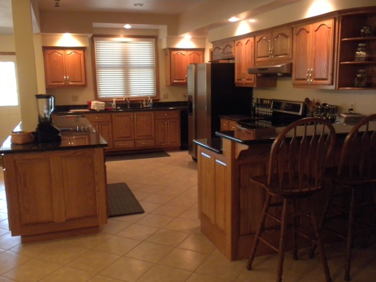 Custom Kitchen with Bar Seating RLS Woodwork Llc Custom