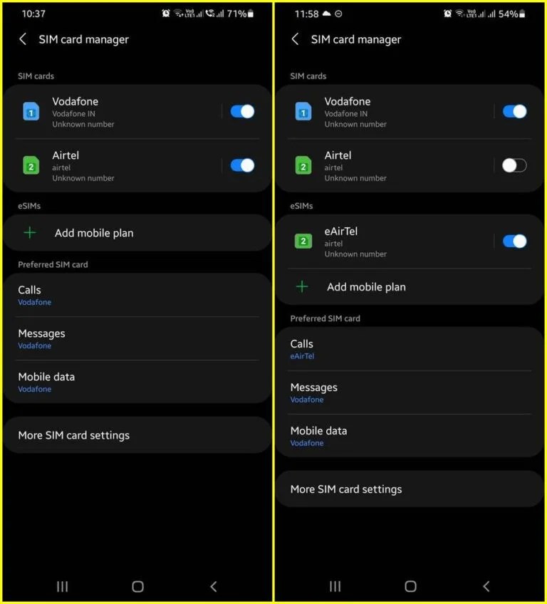 One UI 3.1 How to enable the eSIM on Galaxy S20 Series