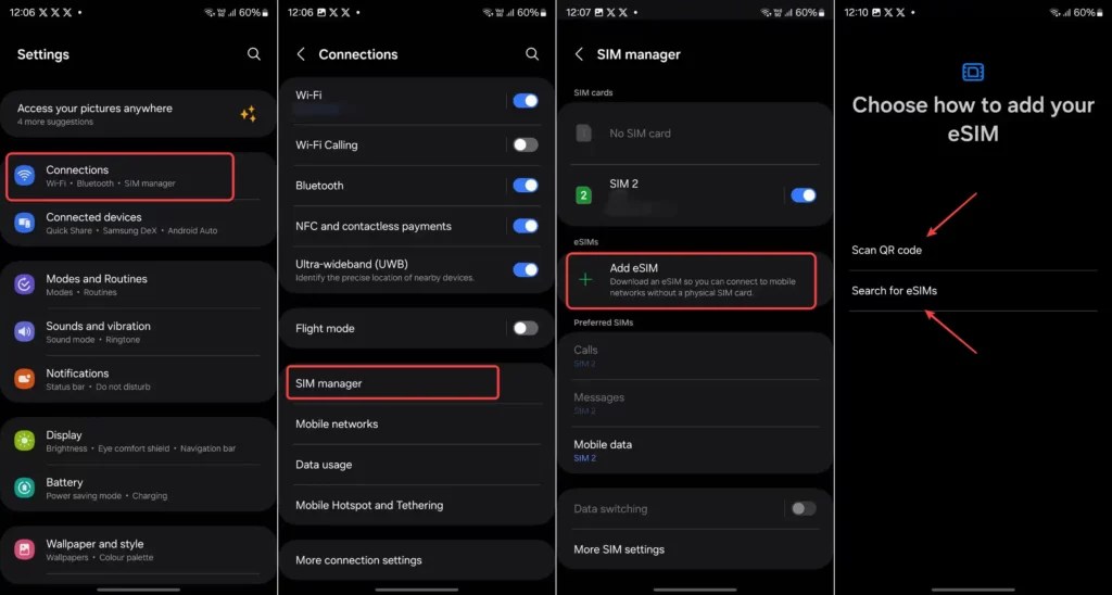 How To Add or Remove eSIM from Samsung Galaxy S23 Ultra?