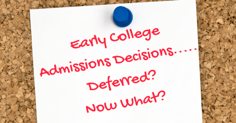 Early Decision or Early Action Deferred But Not Deterred Road2College