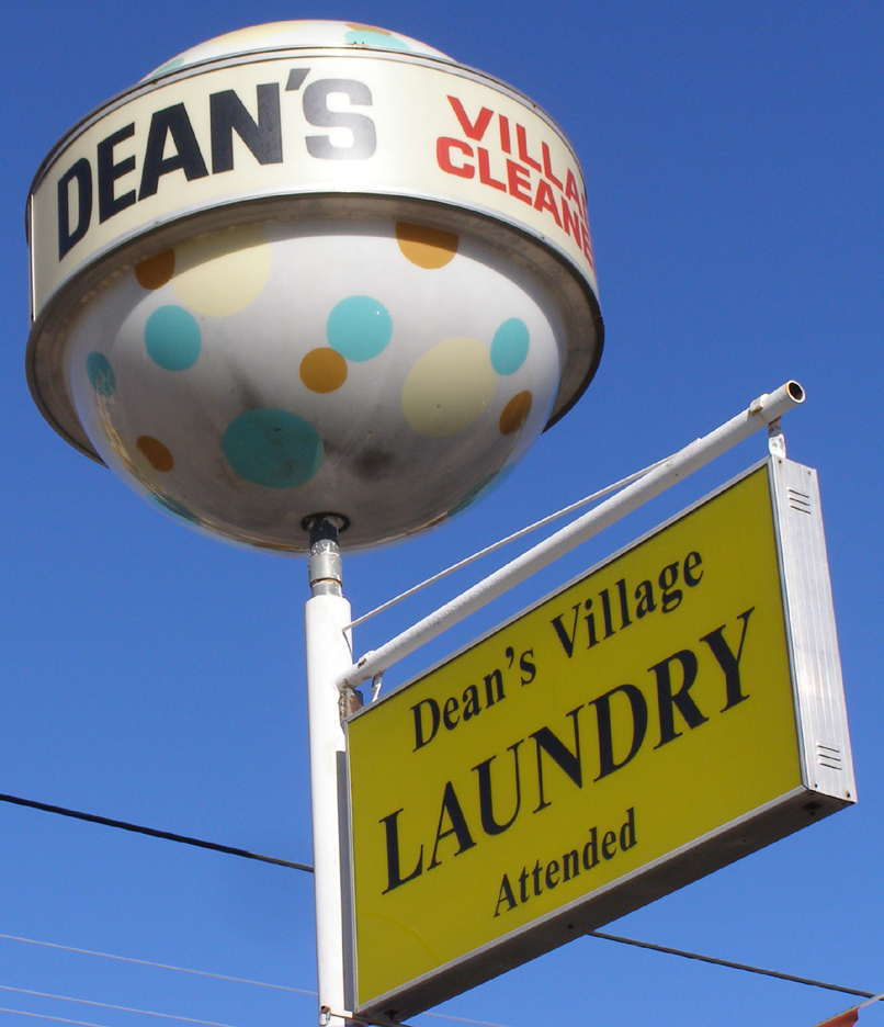 Village Laundry & Dry Cleaning Ball" Signs
