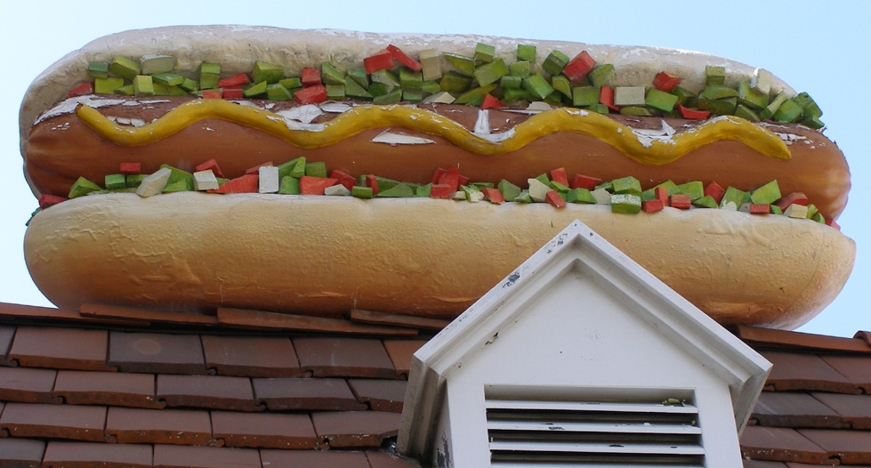 Giant Hot Dog Statues