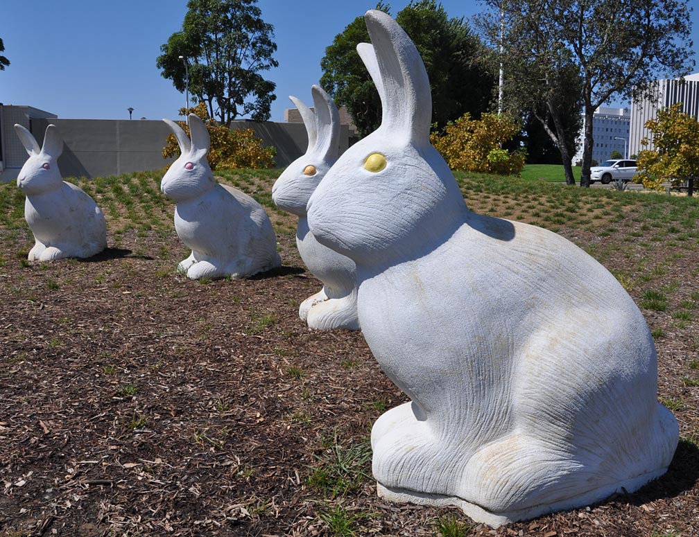 Rabbit & Hare Statues