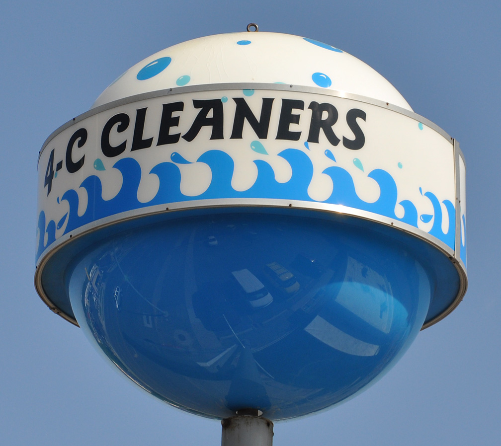 Village Laundry & Dry Cleaning Ball" Signs