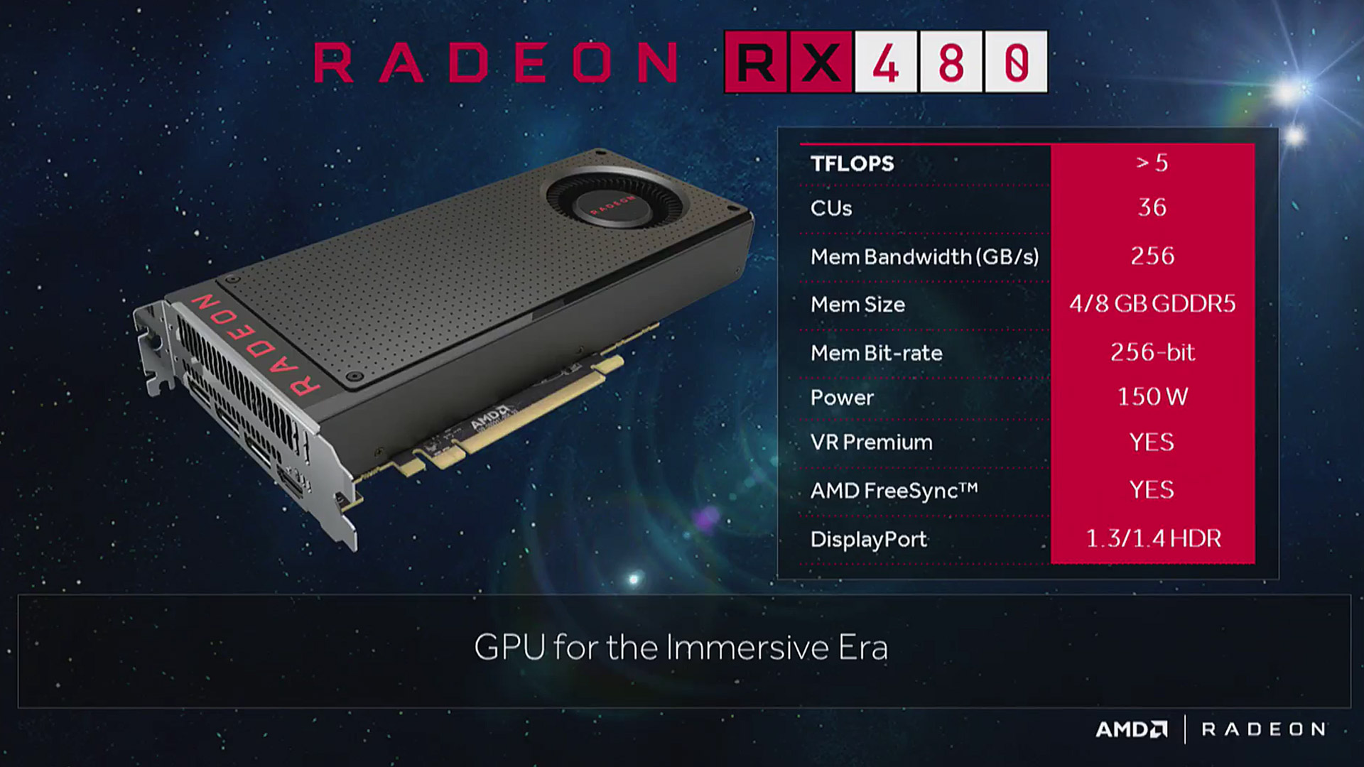 AMD Announces RX 480 GPU at 199, Specs, Release Date, and