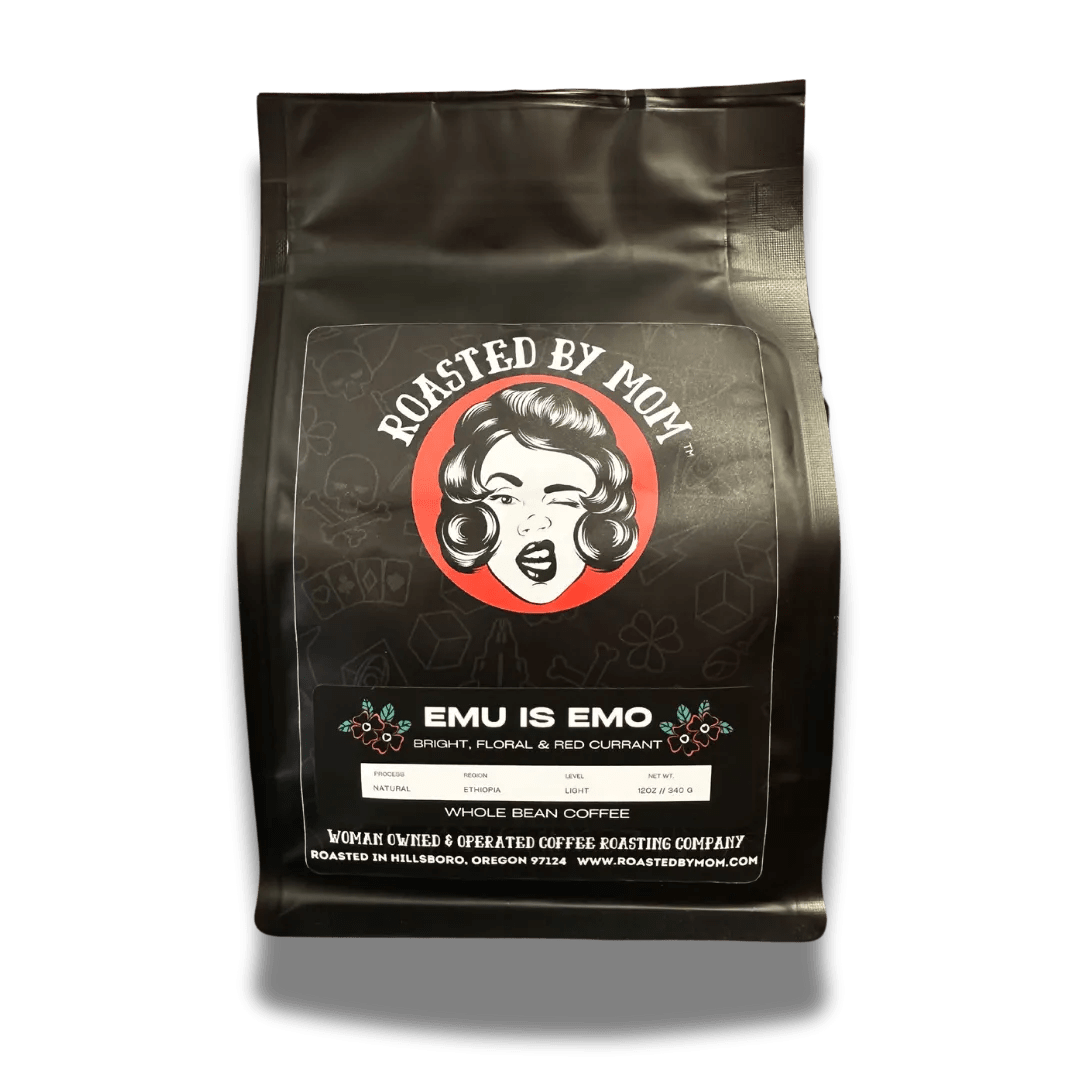 Emu is Emo Coffee Light Roast Roasted by Mom Roasted by Mom Coffee