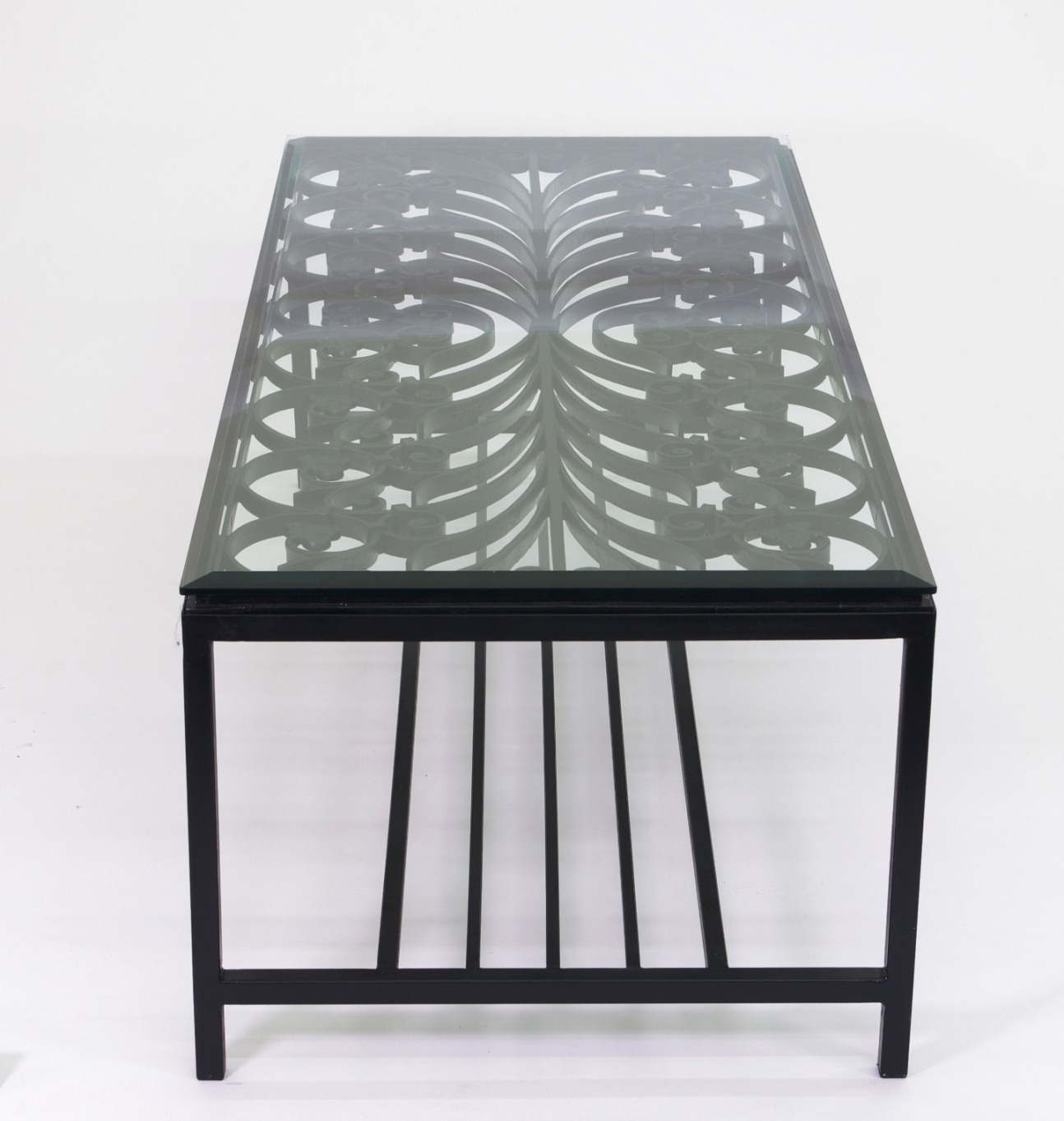 Robert Morrissey Antiques French Wrought Iron Window Guard Mounted as