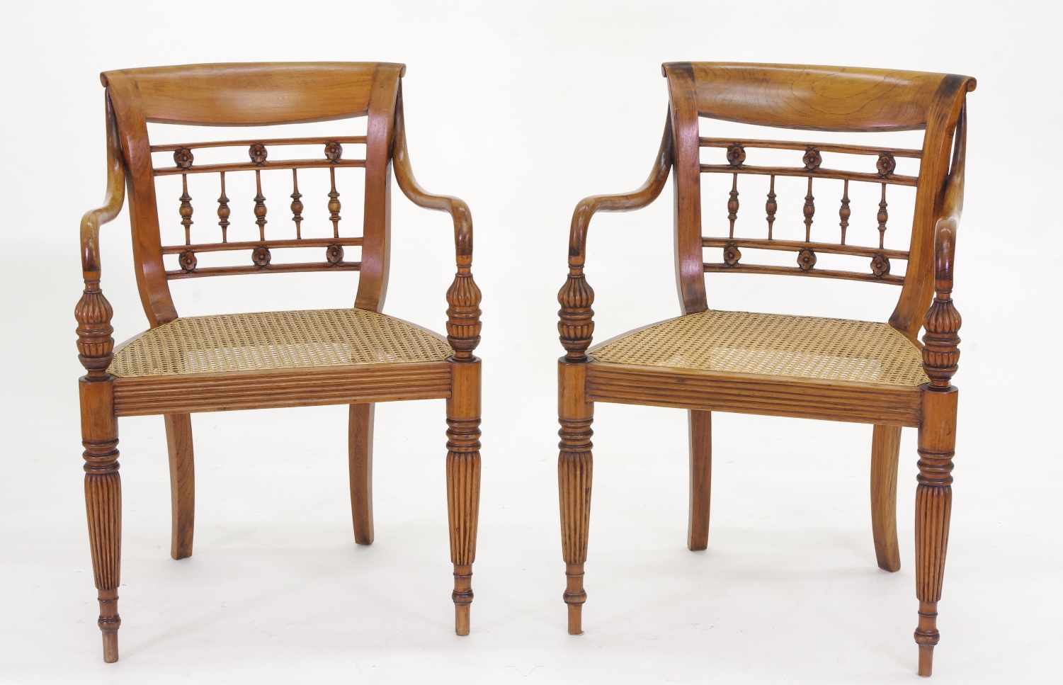 Robert Morrissey Antiques Set of Six British Colonial Dining Chairs, c