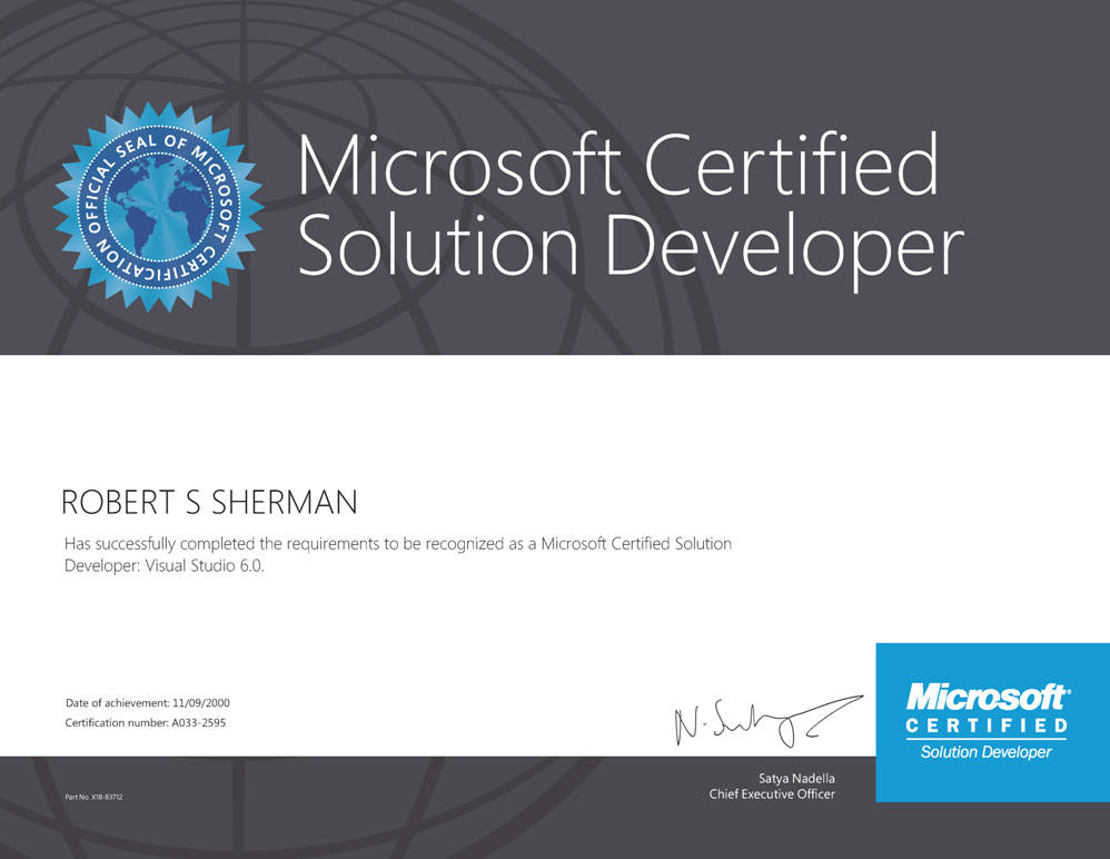 Certification Web Development & Database Programming