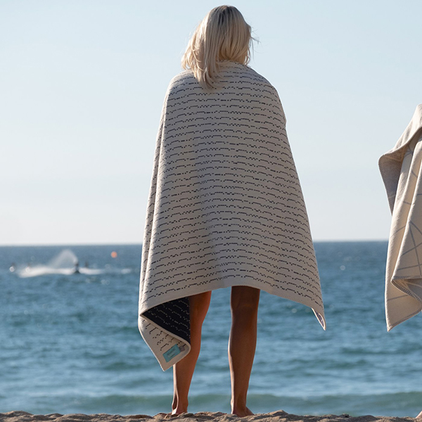 Morse Code Recycled Cotton Blanket Home Robey's