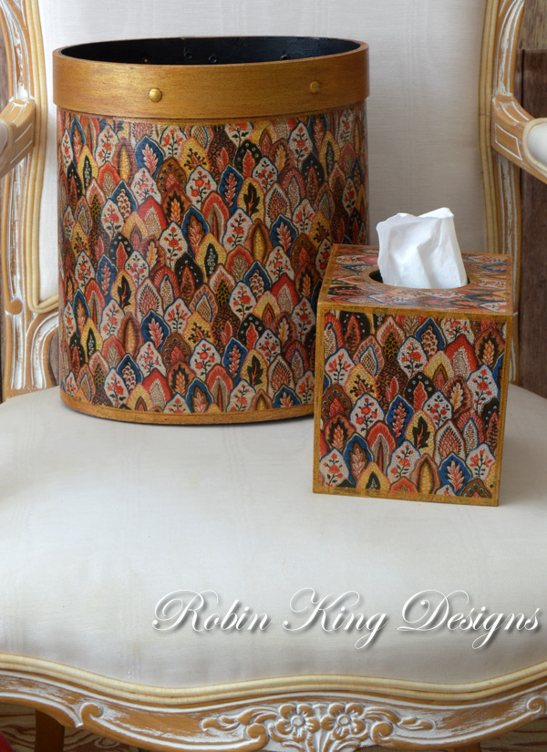 French Pattern Wastepaper Basket