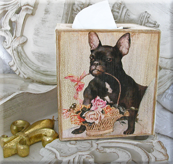 French Bulldog Tissue Box Cover