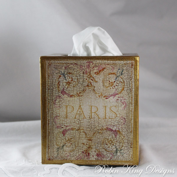 Paris Tissue Box Cover