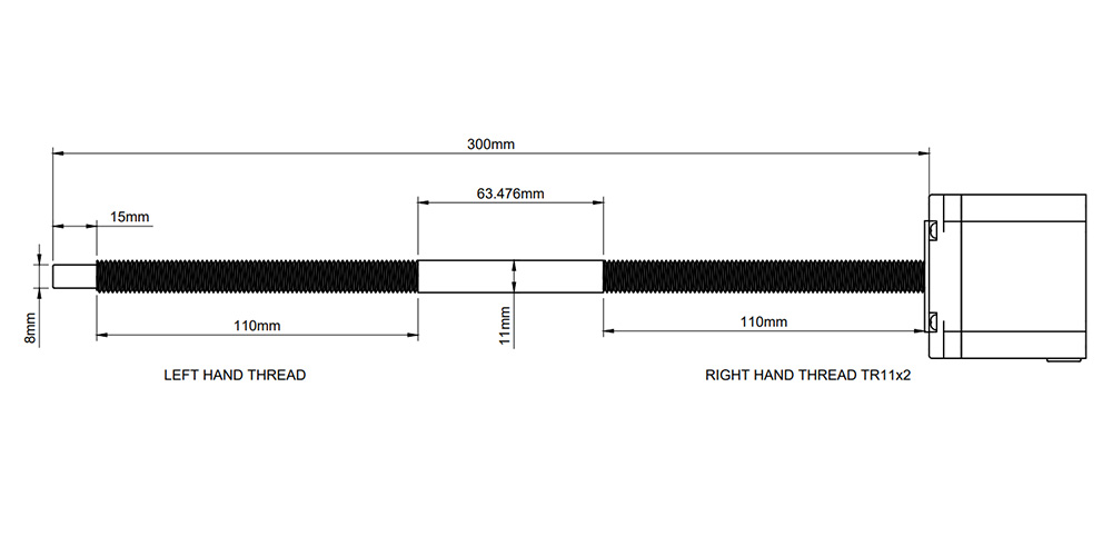 Left and right hand threaded rod lead screw linear stepper RobotDigg