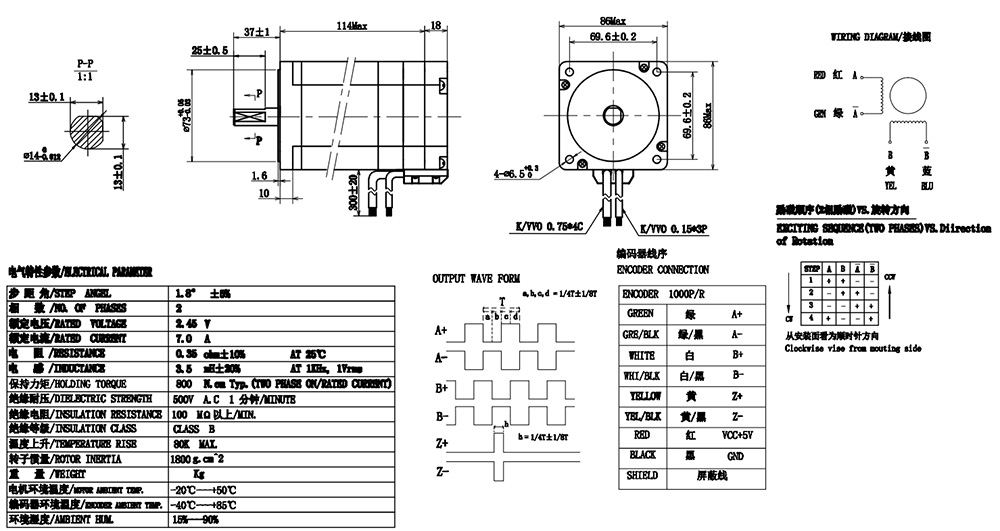 NEMA24 3.5Nm closedloop stepper motor with encoder RobotDigg