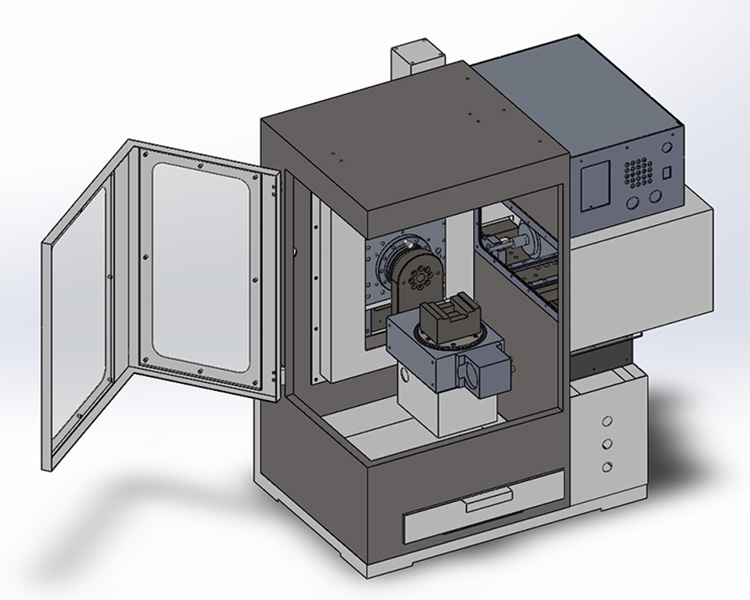 5 axis CNC milling machine V4 desktop with horizontal spindle RobotDigg