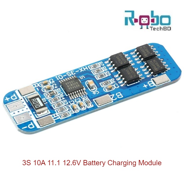 Lithium Battery Charger Protection Board Module 12v 3S 10A Robotech BD