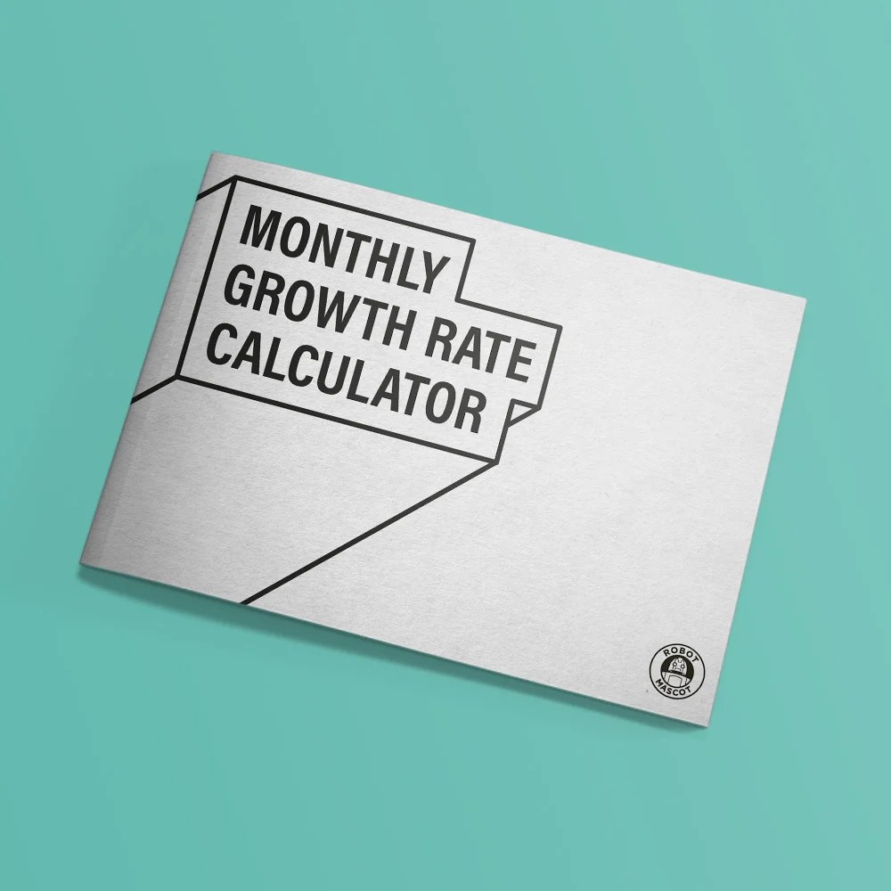 Month on Month Growth Calculator Robot Mascot