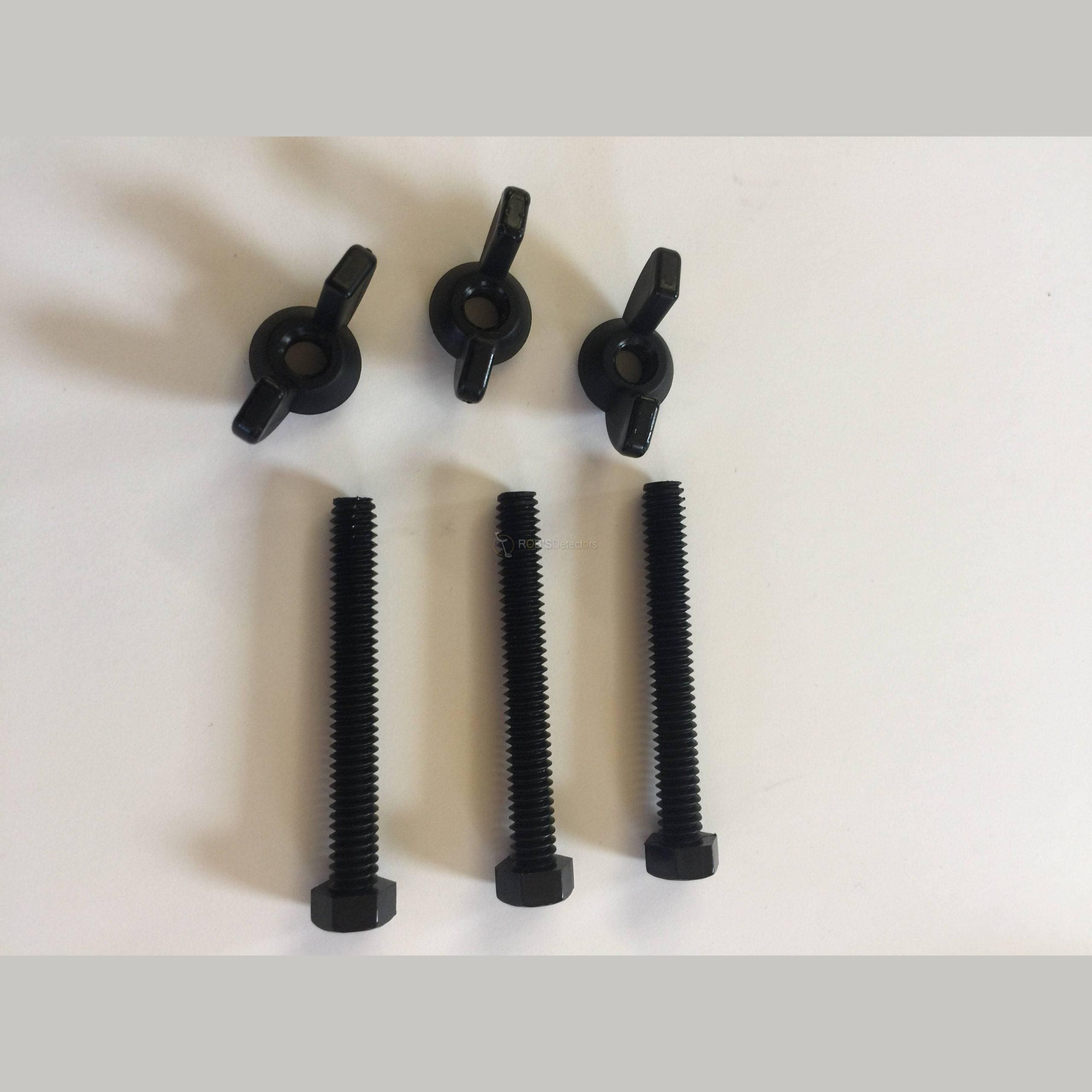 2" Black Nylon Nut and Bolt Kit - Rob's Detectors