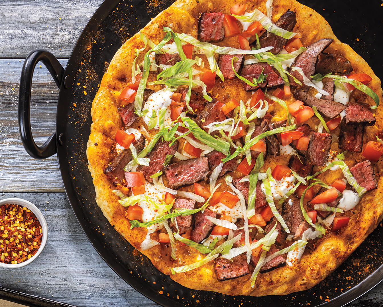 Grilled Steak Taco Pizza Roche Bros