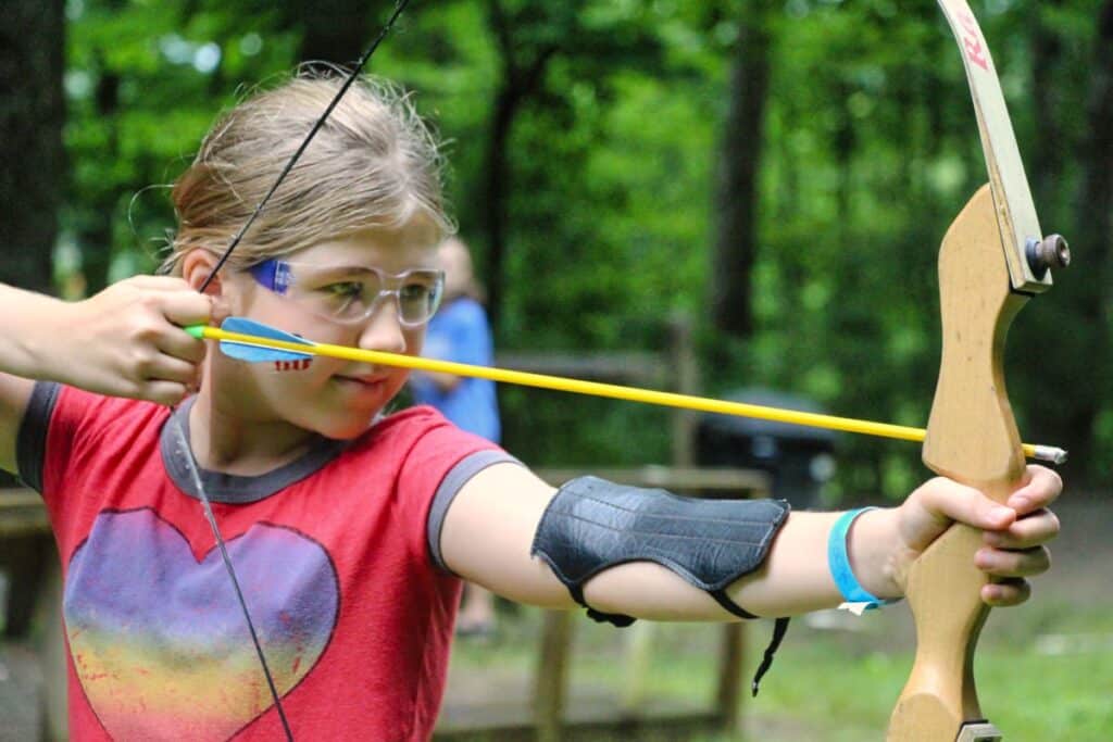 Summer Camp Archery Bow and Arrow Shooting Rockbrook Camp