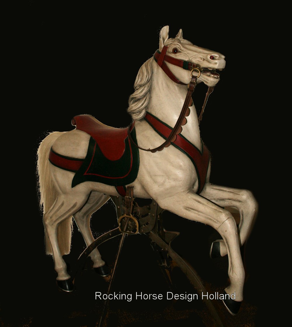 Rare. antique Carousel horse HeynRocking Horse & Art Design Holland